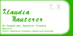 klaudia mauterer business card